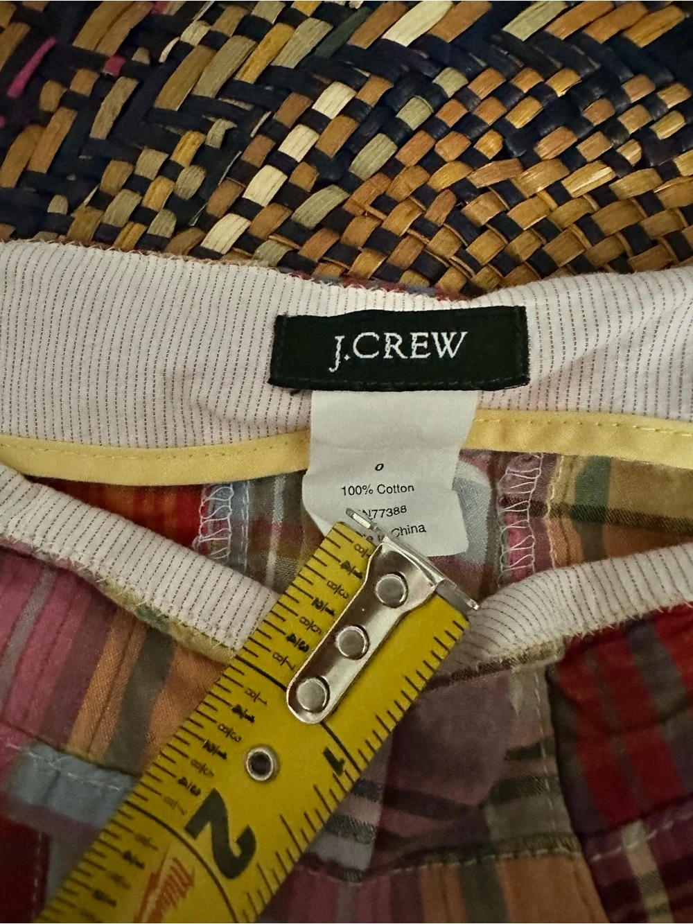 J. Crew Colorful Patchwork Plaid Mini Skirt